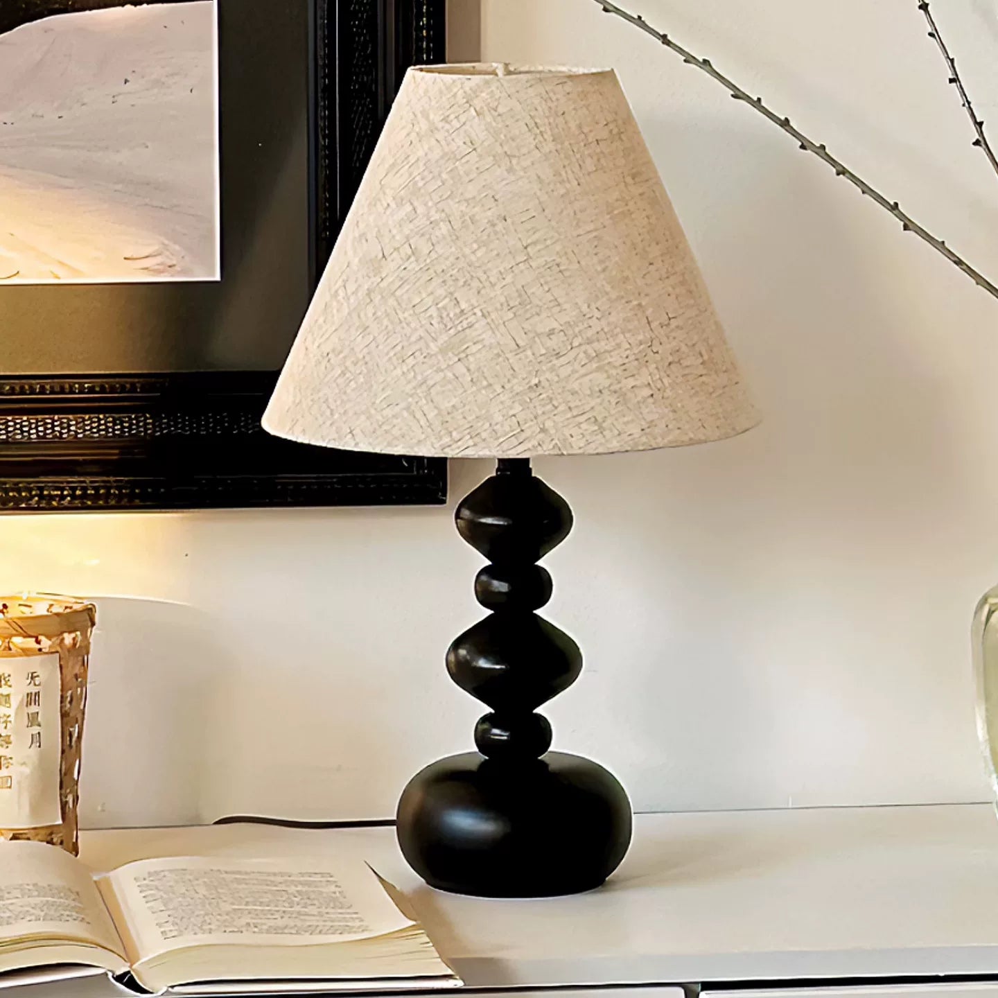 Retro-style bedside lamp